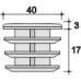 Заглушка D40 черная