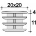 Заглушка 20х20 белая