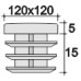 Заглушка 120х120 черная